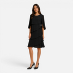 Valeniri | Women's Round Neck Layered Dress Classic A-Line Style