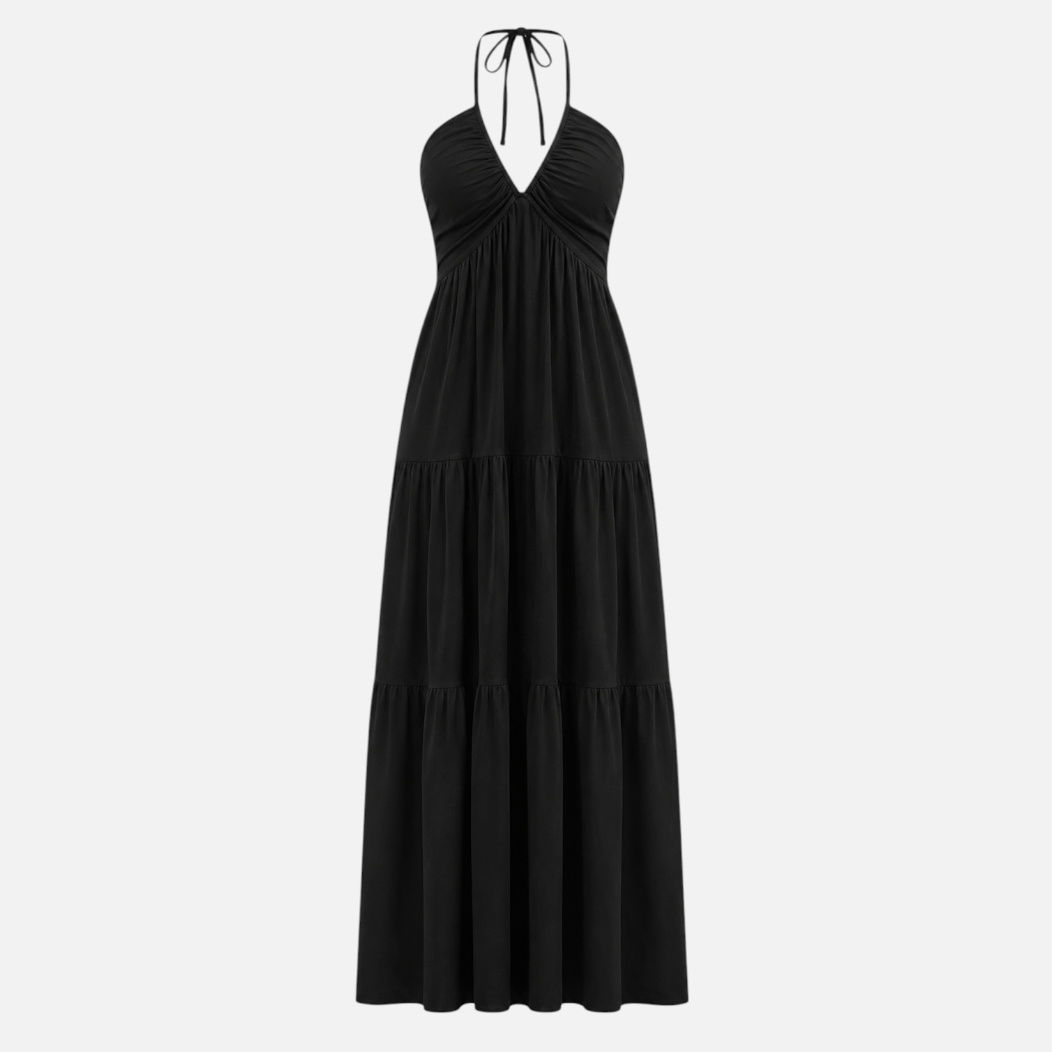 Valeniri | Women's Halter Maxi Dress Elegant Open Back Dress