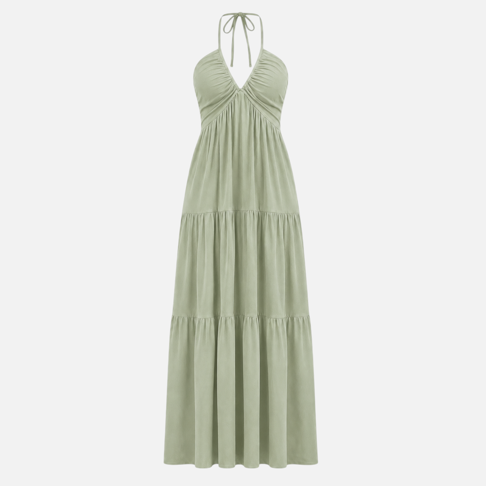 Valeniri | Women's Halter Maxi Dress Elegant Open Back Dress