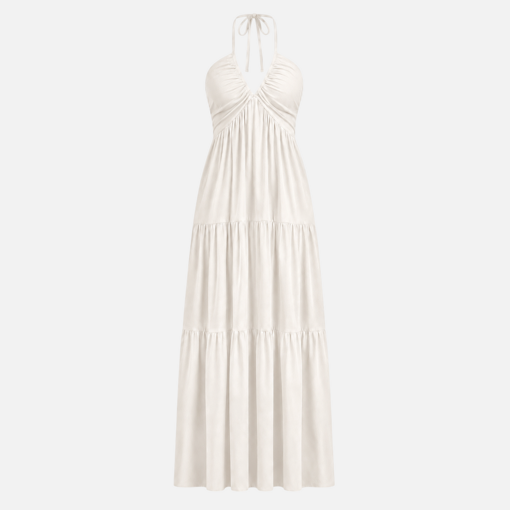 Valeniri | Women's Halter Maxi Dress Elegant Open Back Dress