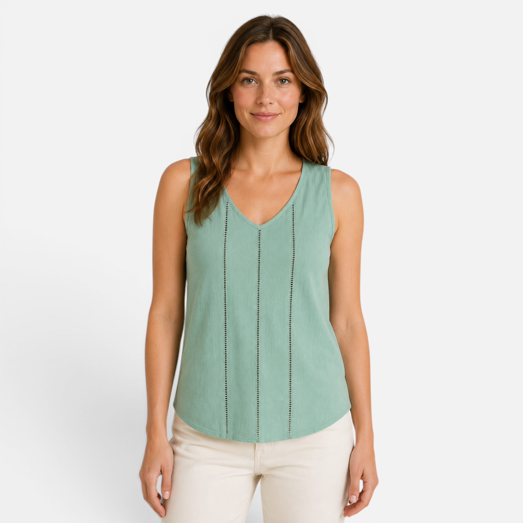 Valeniri | Women's Sleeveless Lace Tank Top Hollow Out Casual Cami