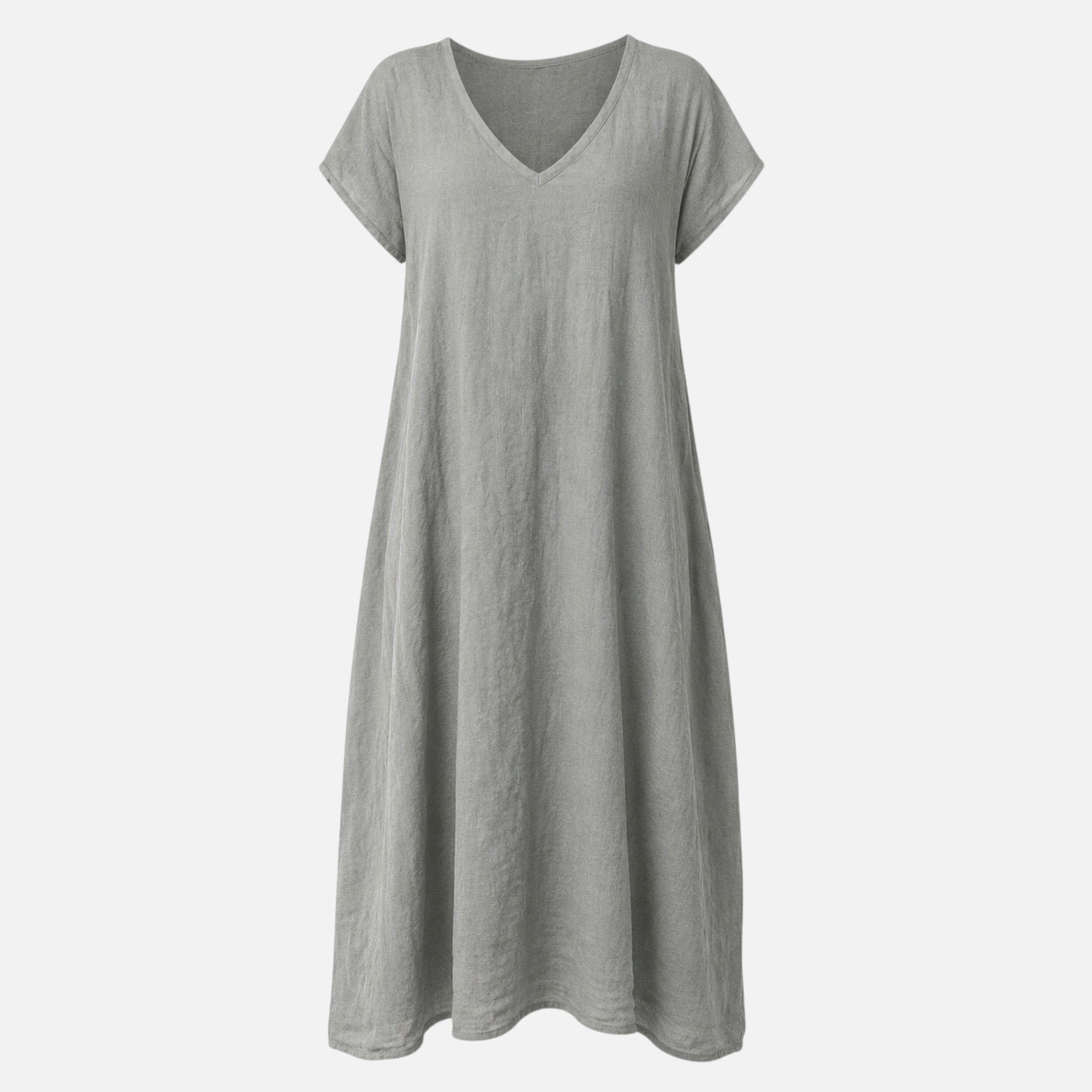 Valeniri | Women's Cotton Linen Casual Dress – Breathable Short Sleeve Dress
