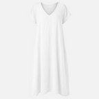 Valeniri | Women's Cotton Linen Casual Dress – Breathable Short Sleeve Dress