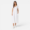 Valeniri | Women's Cotton Linen Casual Dress – Breathable Short Sleeve Dress