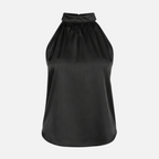 Valeniri | Women's Satin Halter Top Sleeveless Elegant Blouse