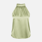 Valeniri | Women's Satin Halter Top Sleeveless Elegant Blouse