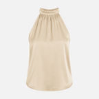 Valeniri | Women's Satin Halter Top Sleeveless Elegant Blouse