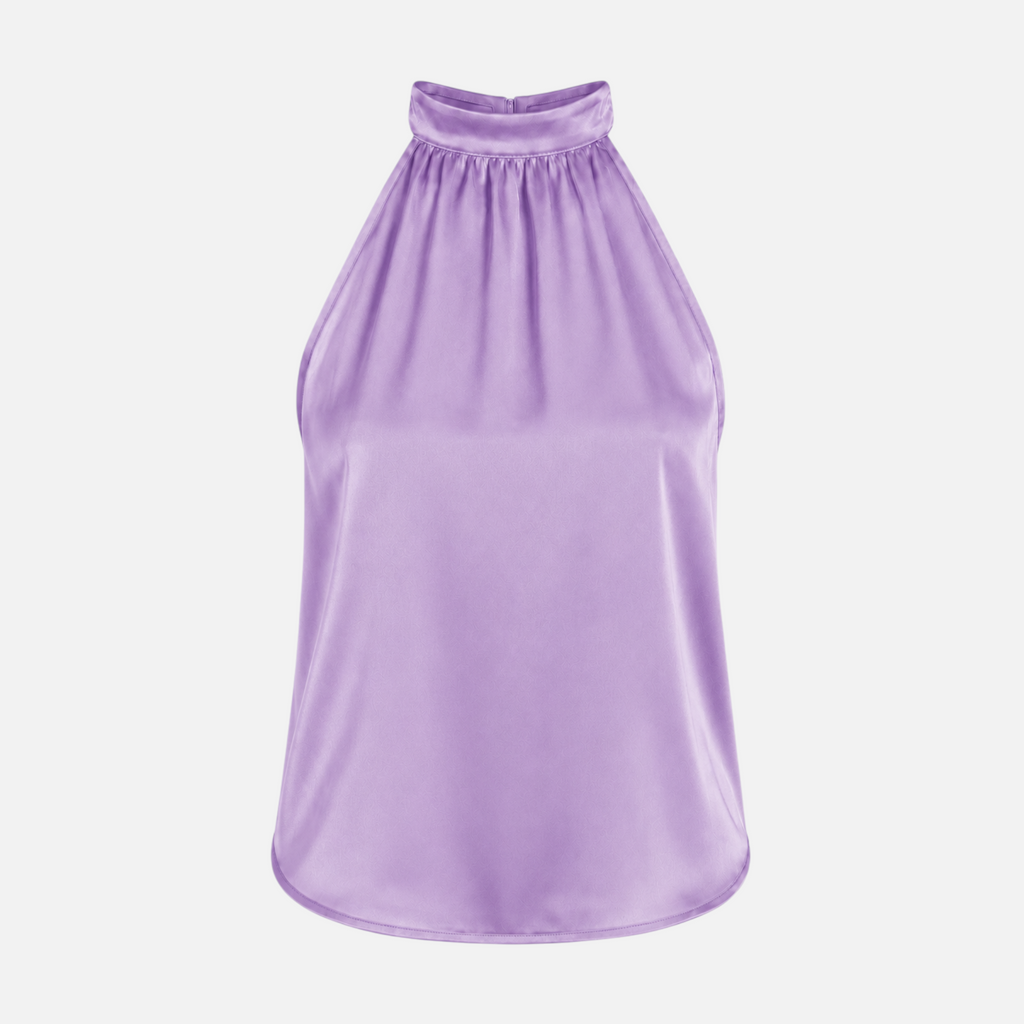Valeniri | Women's Satin Halter Top Sleeveless Elegant Blouse