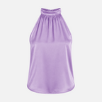 Valeniri | Women's Satin Halter Top Sleeveless Elegant Blouse
