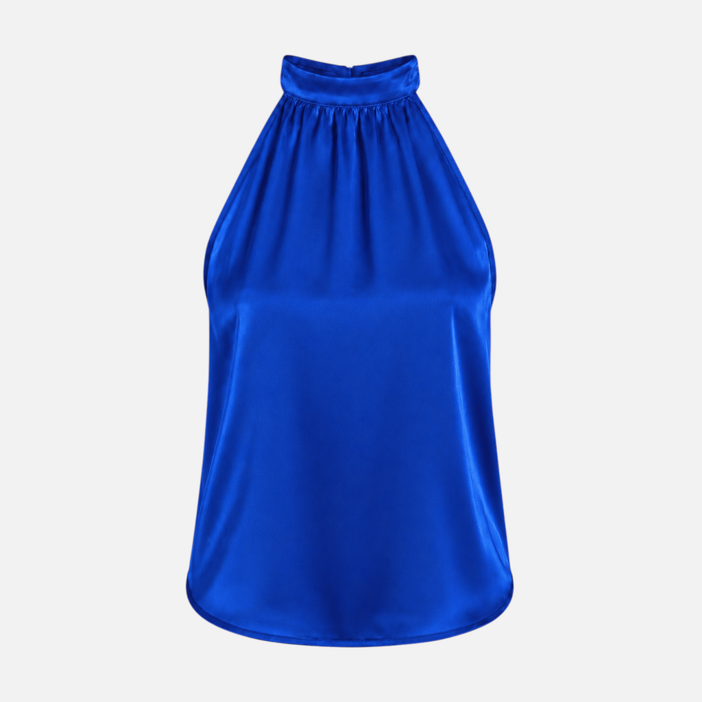 Valeniri | Women's Satin Halter Top Sleeveless Elegant Blouse