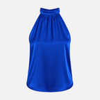 Valeniri | Women's Satin Halter Top Sleeveless Elegant Blouse