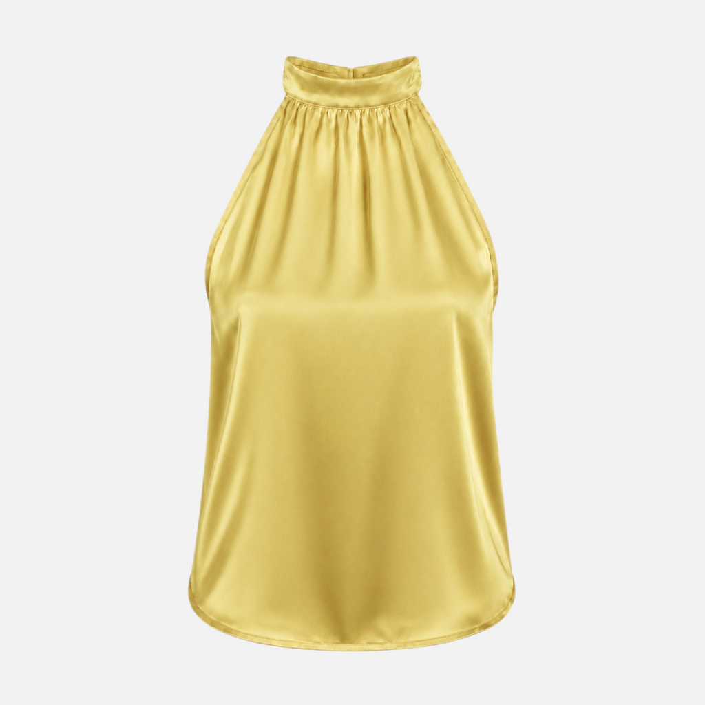 Valeniri | Women's Satin Halter Top Sleeveless Elegant Blouse