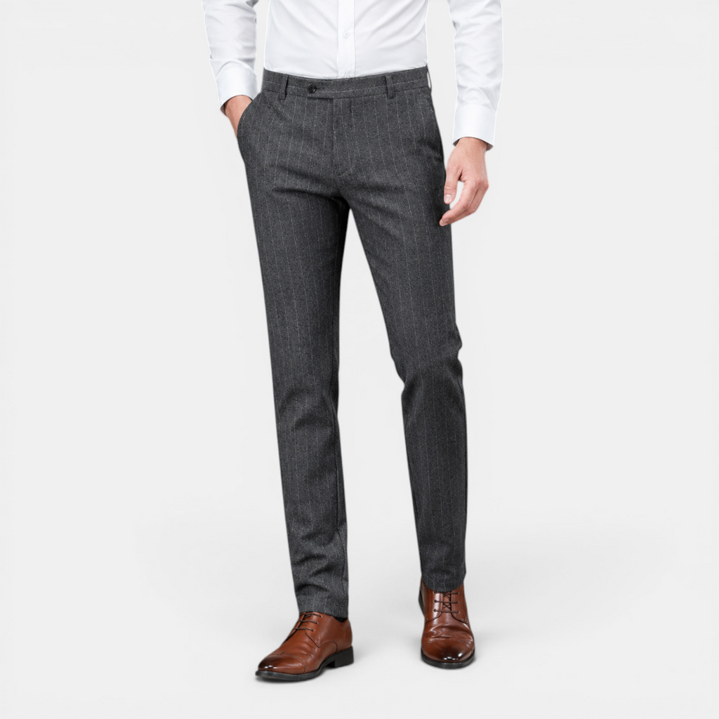 Valeniri | Men's Classic Striped Formal Trousers Tailored Fit Pants