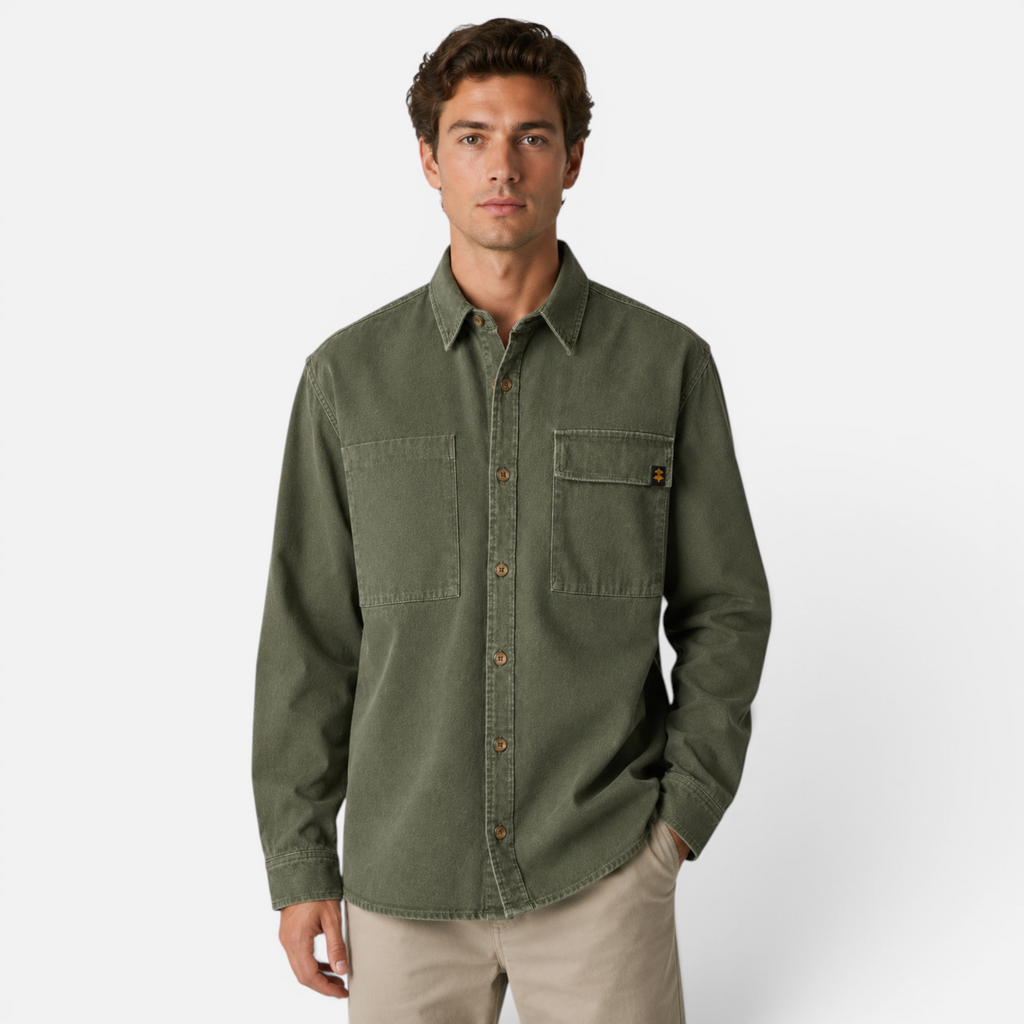 Valeniri | Men's Cotton Overshirt – Long Sleeve Jacket