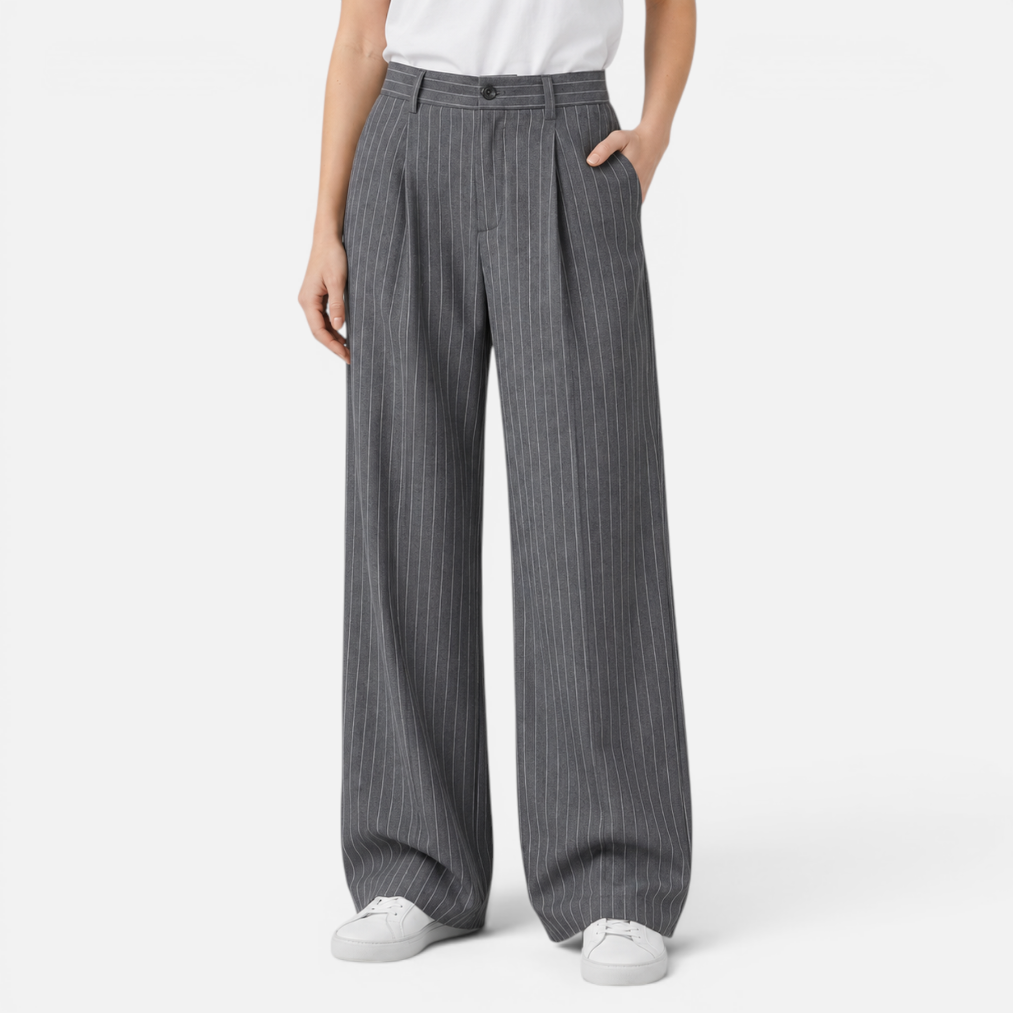 Valeniri | Women's Pleated High Waist Pants – Classic Tailored Trousers