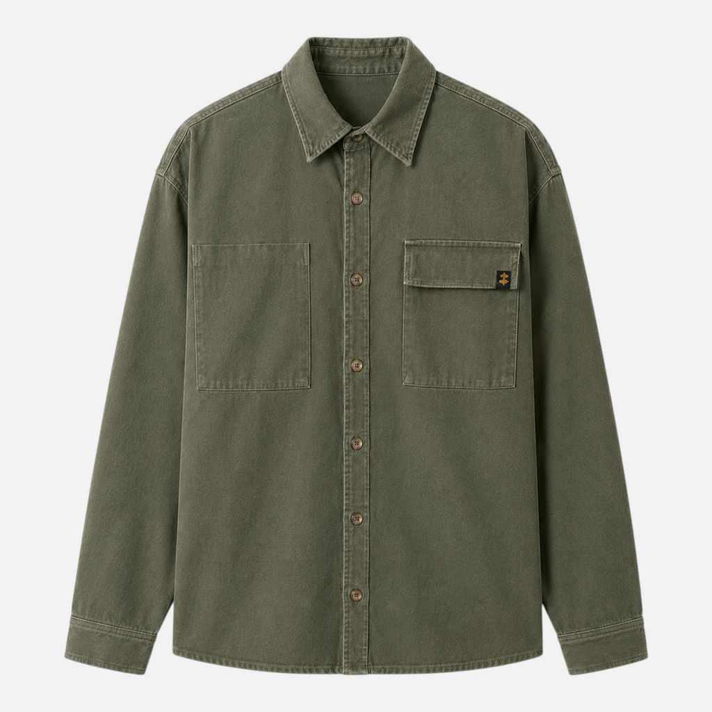 Valeniri | Men's Cotton Overshirt – Long Sleeve Jacket