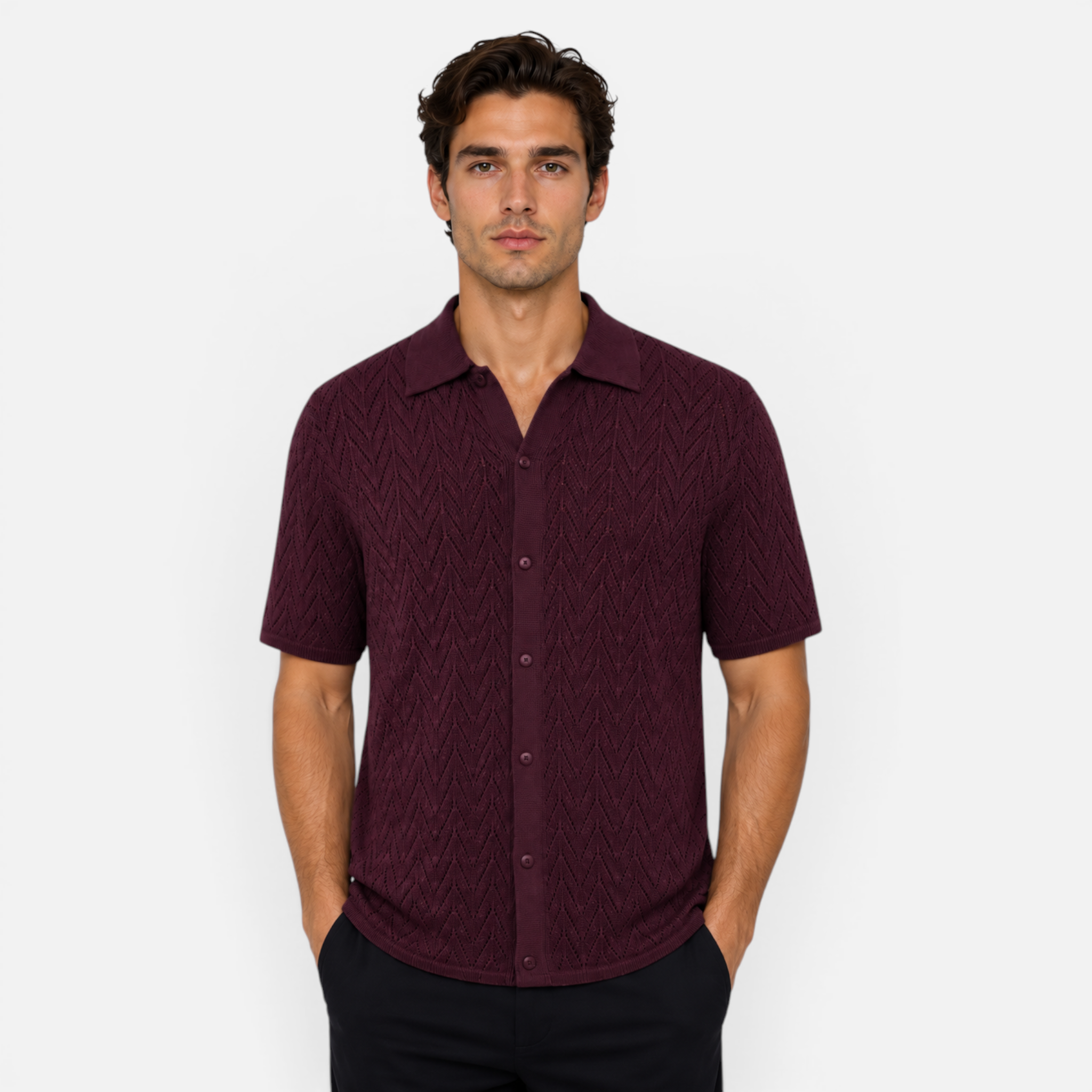 Valeniri | Men's Hollow Shirt Design Lightweight Resort Wear