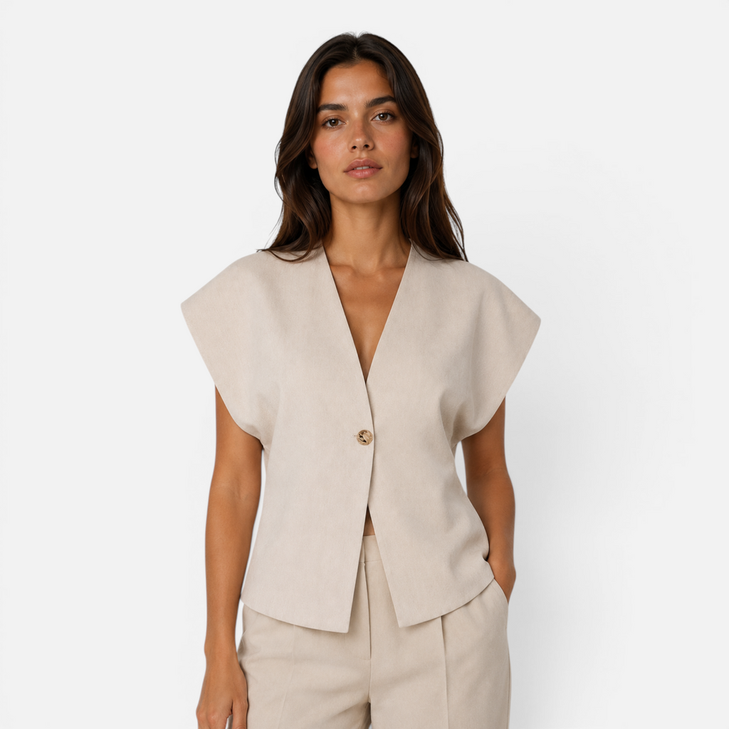 Valeniri | Women's Sleeveless Blazer Vest Casual Tailored Waistcoat