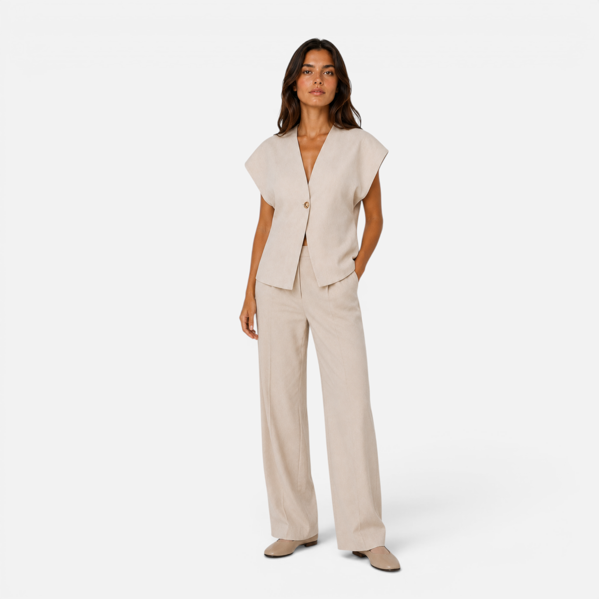 Valeniri | Women's Sleeveless Blazer Vest Casual Tailored Waistcoat