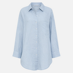 Valeniri | Women's Oversized Linen Shirt Classic Button-Up Long Sleeve