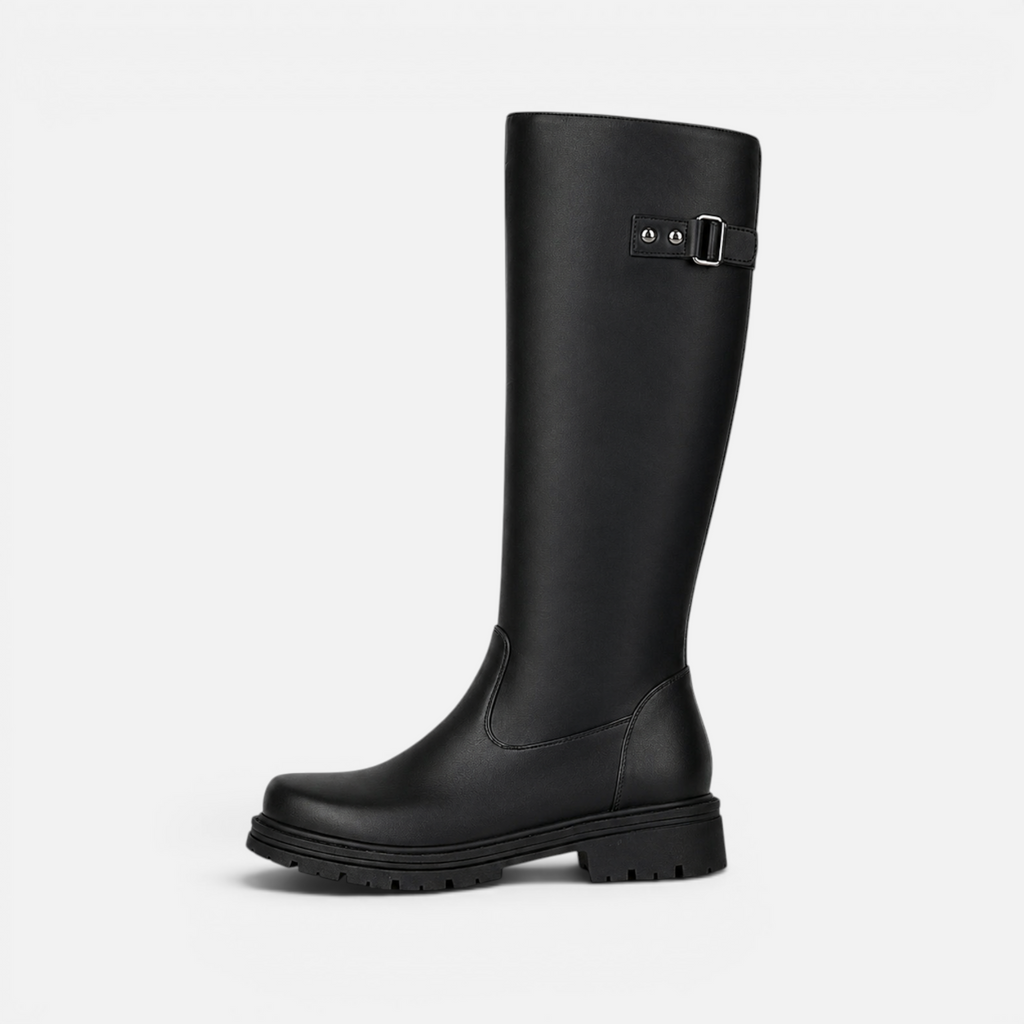 Valeniri | Women's Classic Knee High Buckle Riding Boots