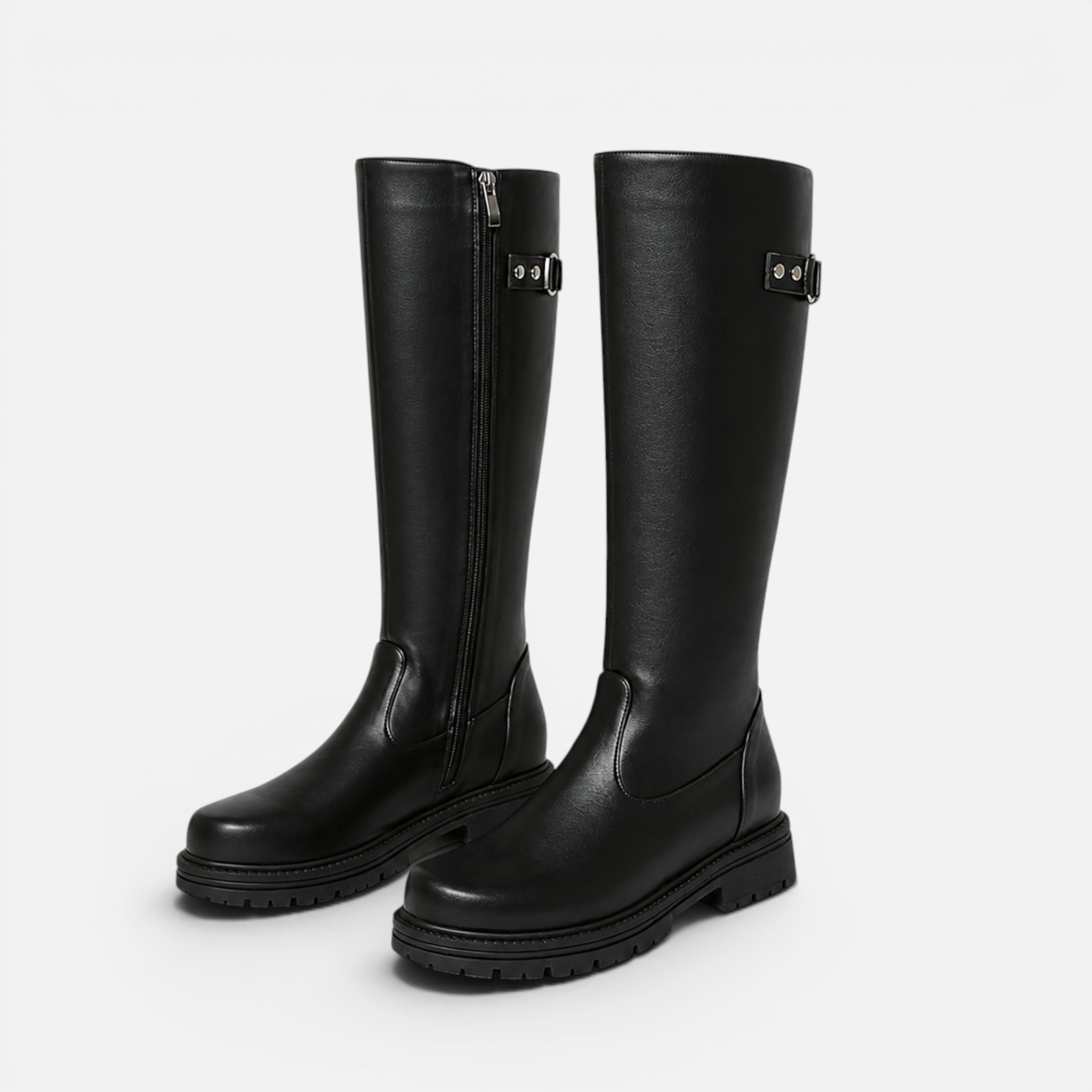 Valeniri | Women's Classic Knee High Buckle Riding Boots
