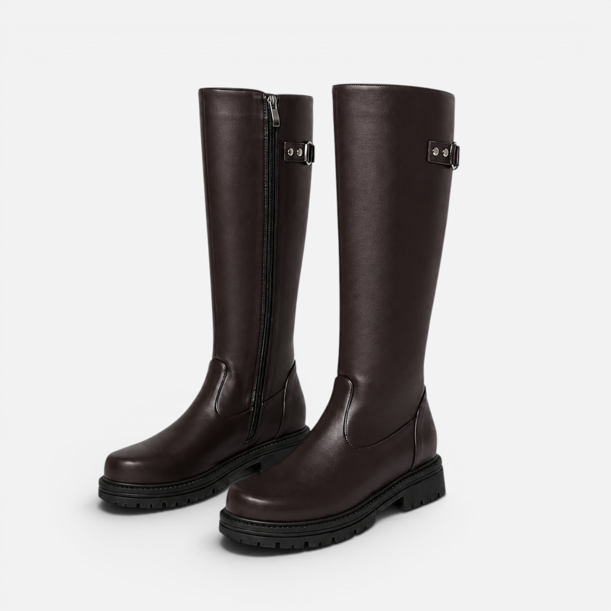 Valeniri | Women's Classic Knee High Buckle Riding Boots