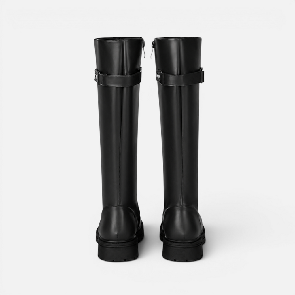 Valeniri | Women's Classic Knee High Buckle Riding Boots