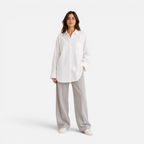 Valeniri | Women's Oversized Linen Shirt Classic Button-Up Long Sleeve