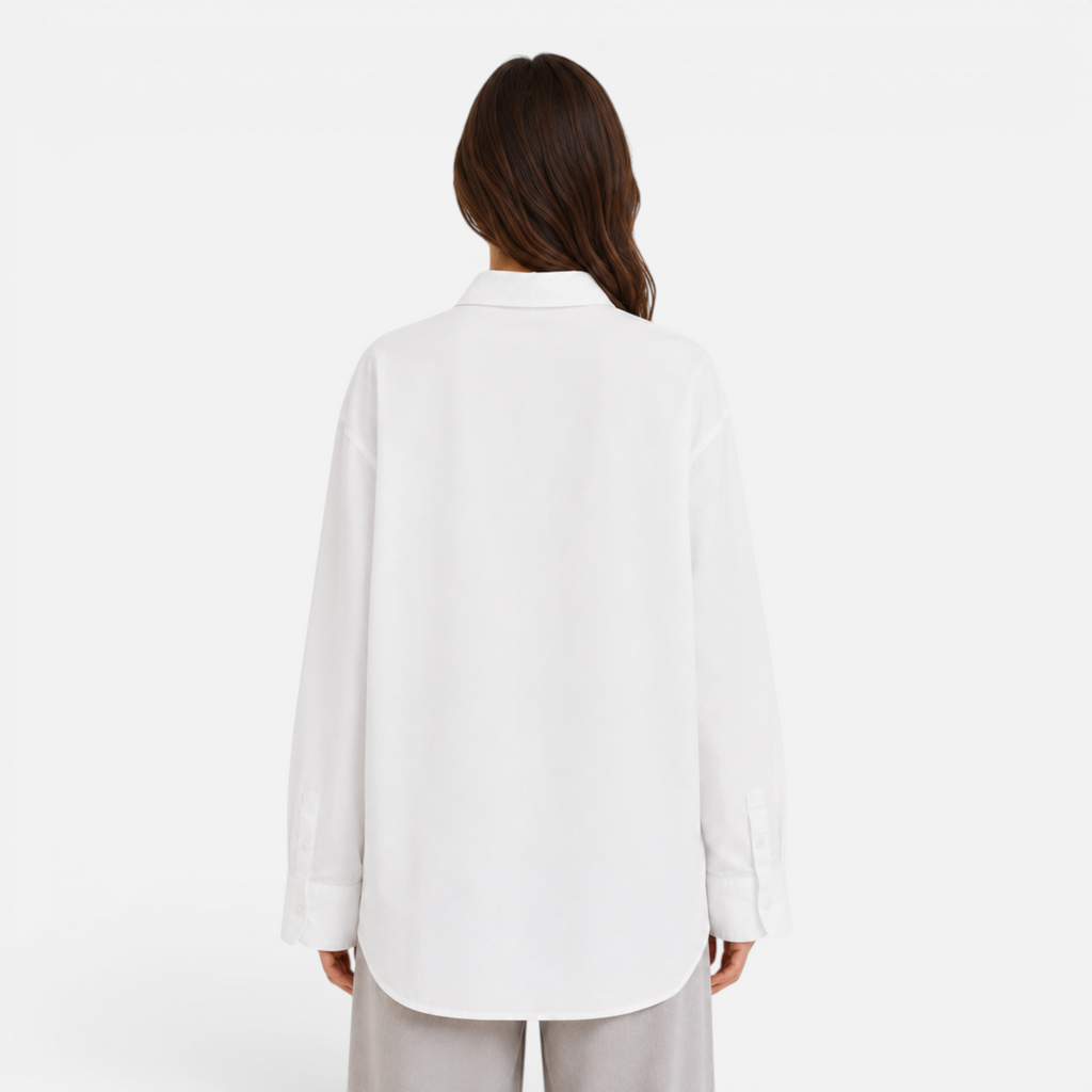 Valeniri | Women's Oversized Linen Shirt Classic Button-Up Long Sleeve