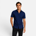 Valeniri | Men's Wrinkle Resistant Stretch Short Sleeve Button-Up Shirt