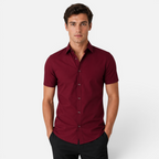 Valeniri | Men's Wrinkle Resistant Stretch Short Sleeve Button-Up Shirt