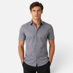 Valeniri | Men's Wrinkle Resistant Stretch Short Sleeve Button-Up Shirt