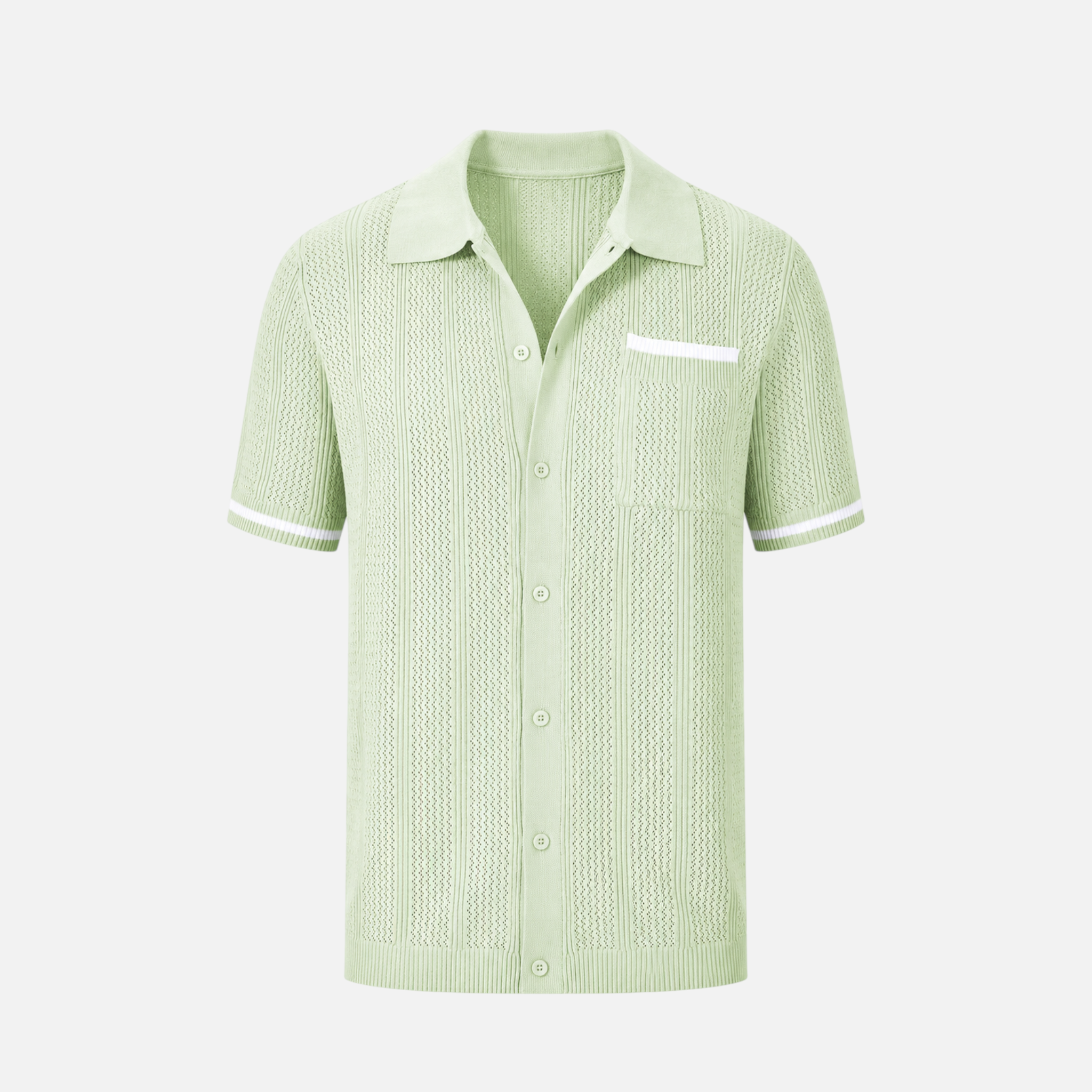 Valeniri | Men's Casual Shirt Breathable Knit Resort Wear
