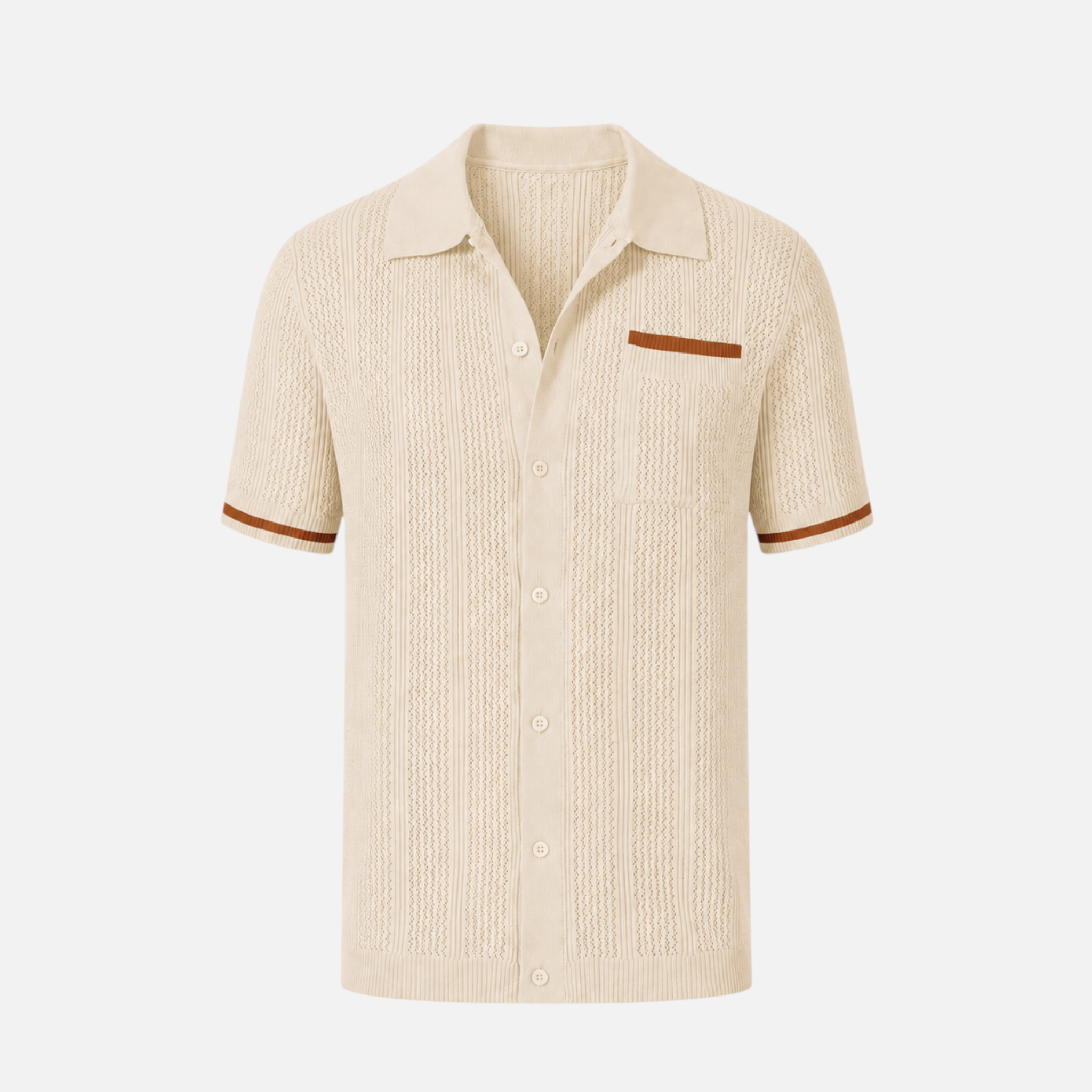 Valeniri | Men's Casual Shirt Breathable Knit Resort Wear