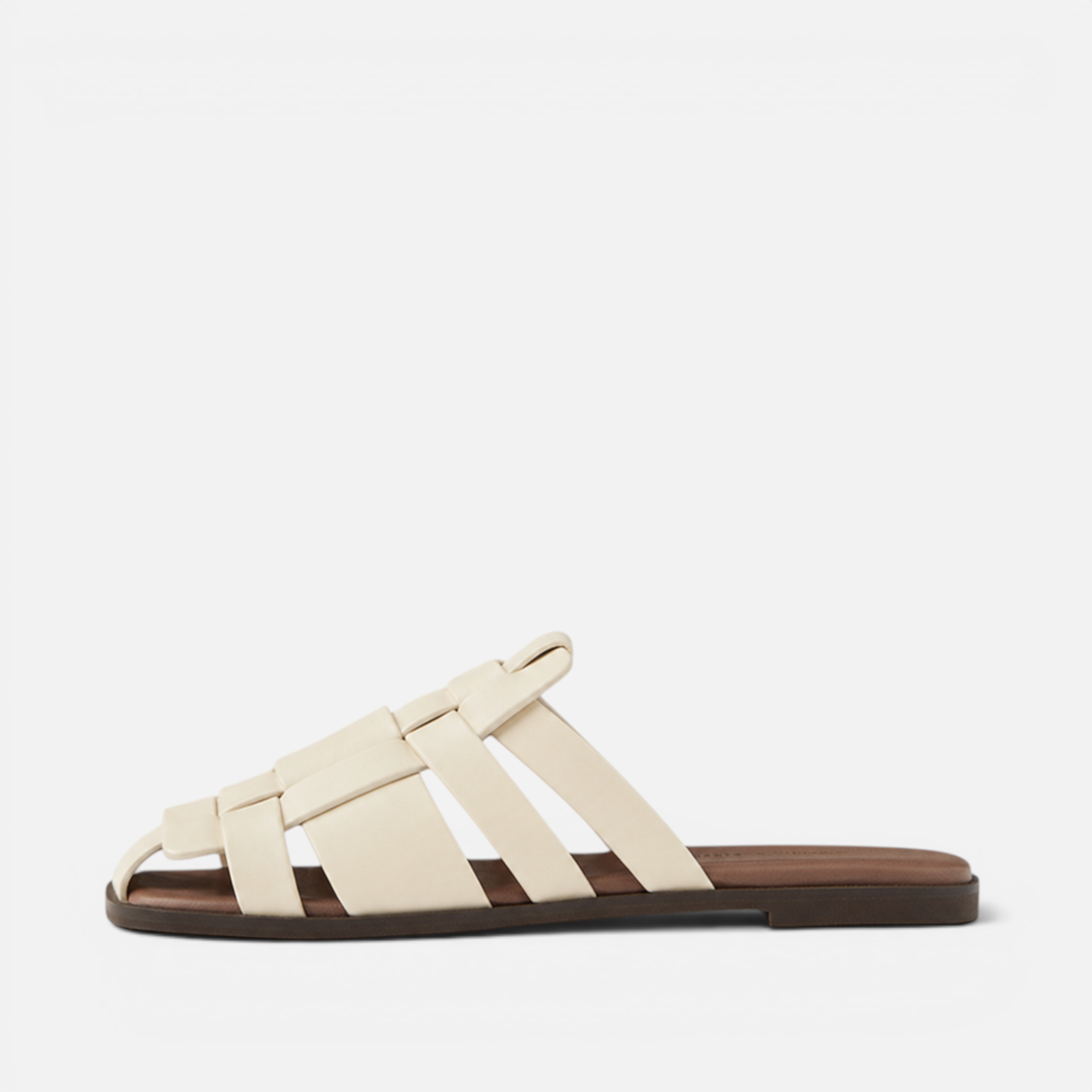 Valeniri | Women's Woven Square Toe Mule Sandals Casual Slip-On Flats