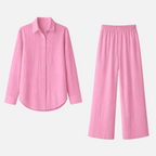 Valeniri | Women's Resort Cotton Linen Top and Pants Set Loose Fit