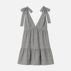 Valeniri | Women's Casual Gingham V-Neck Mini Dress