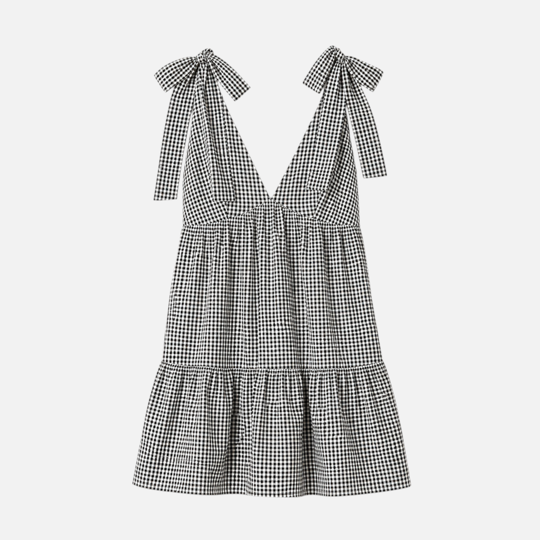 Valeniri | Women's Casual Gingham V-Neck Mini Dress