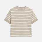 Valeniri | Men's Boxy Crew Neck Tee – Classic Striped Shirt