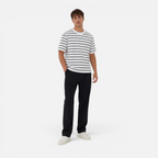 Valeniri | Men's Boxy Crew Neck Tee – Classic Striped Shirt