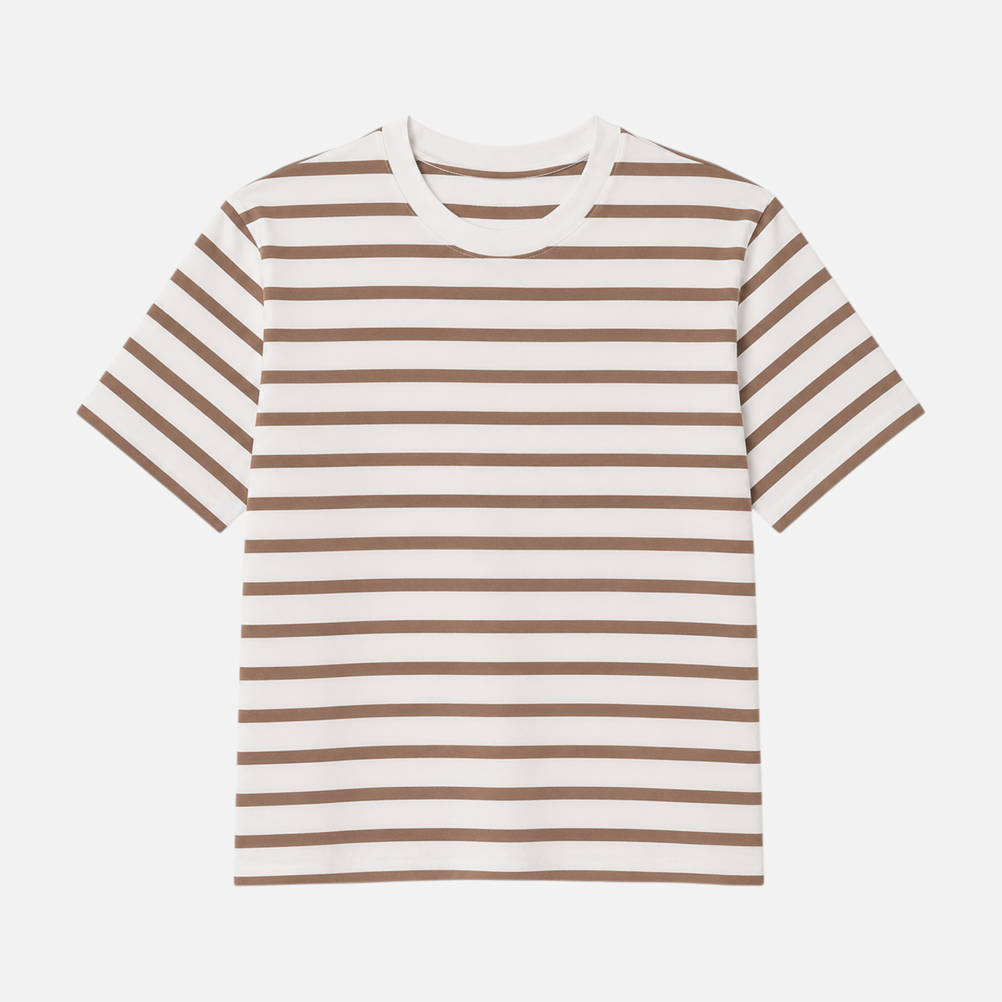 Valeniri | Women's Cotton Striped Crew Neck T-Shirt Loose Fit Short Sleeve
