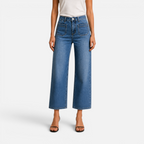Valeniri | Women's Straight Leg High Waist Denim Jeans – Cropped Fit