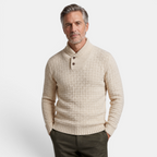 Valeniri | Men's Long Sleeve Collared Sweater Knit Slim Fit Casual Wear