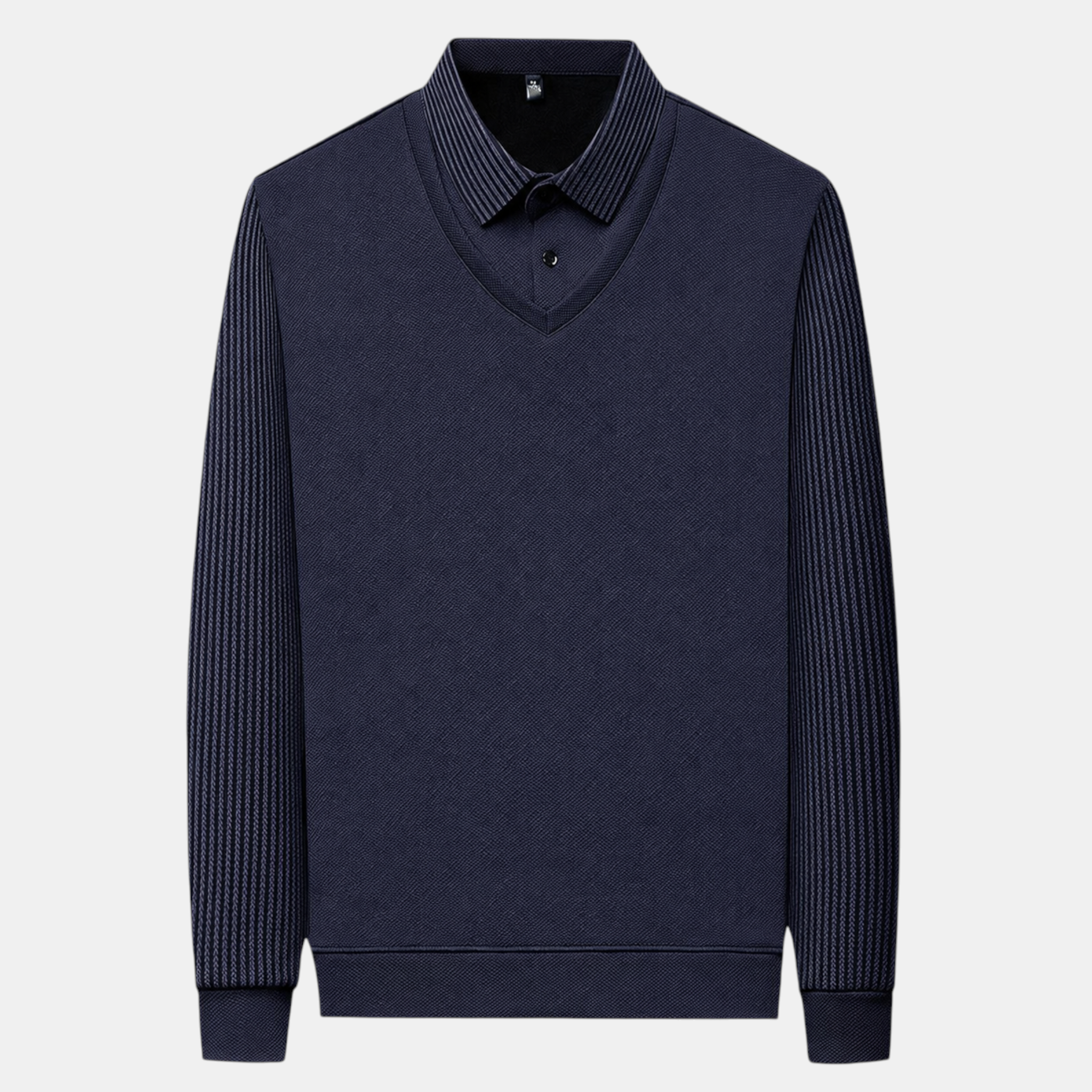 Valeniri | Men's Long Sleeve Polo Sweater Classic Knit Smart Casual