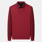 Valeniri | Men's Long Sleeve Polo Sweater Classic Knit Smart Casual