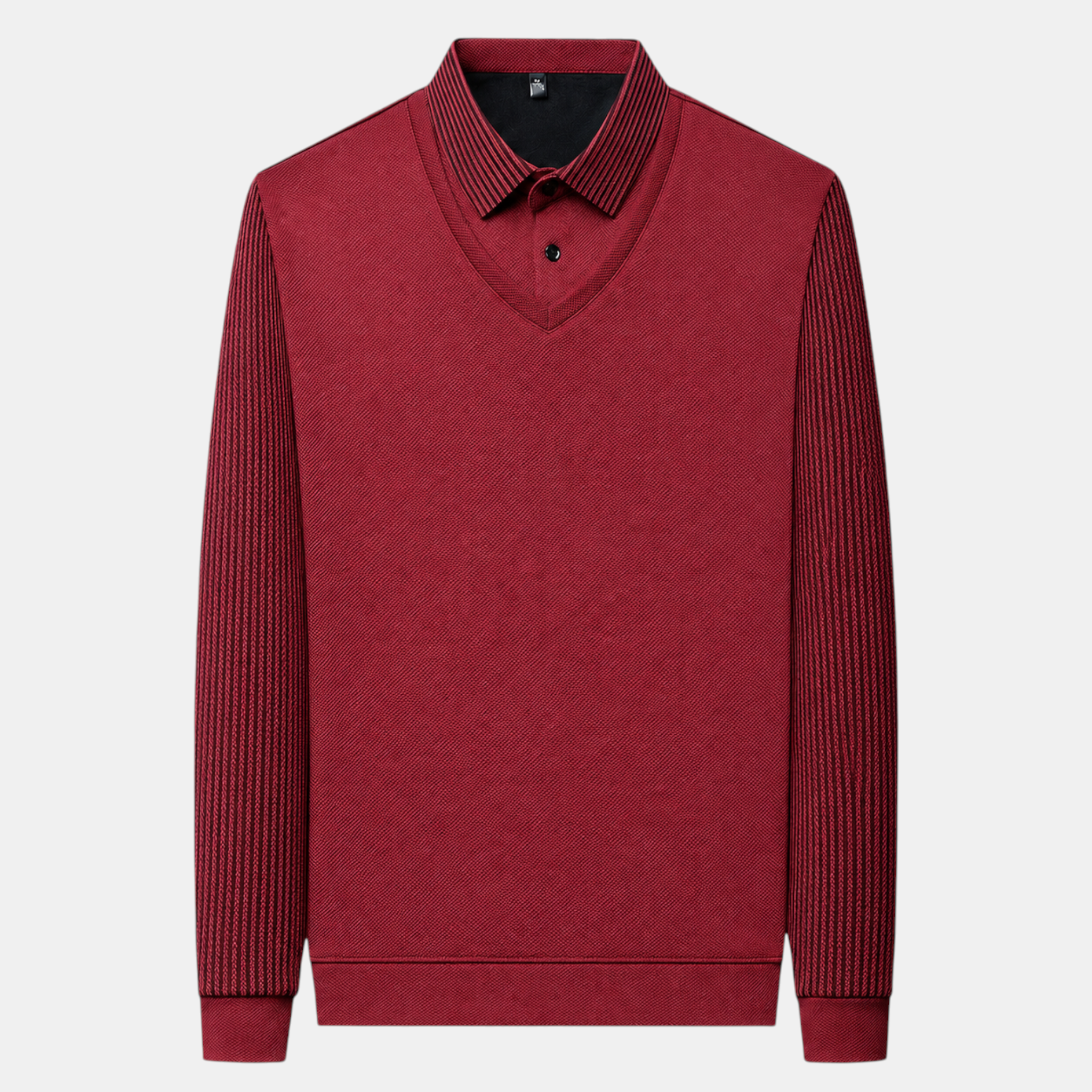 Valeniri | Men's Long Sleeve Polo Sweater Classic Knit Smart Casual