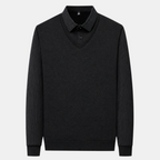 Valeniri | Men's Long Sleeve Polo Sweater Classic Knit Smart Casual