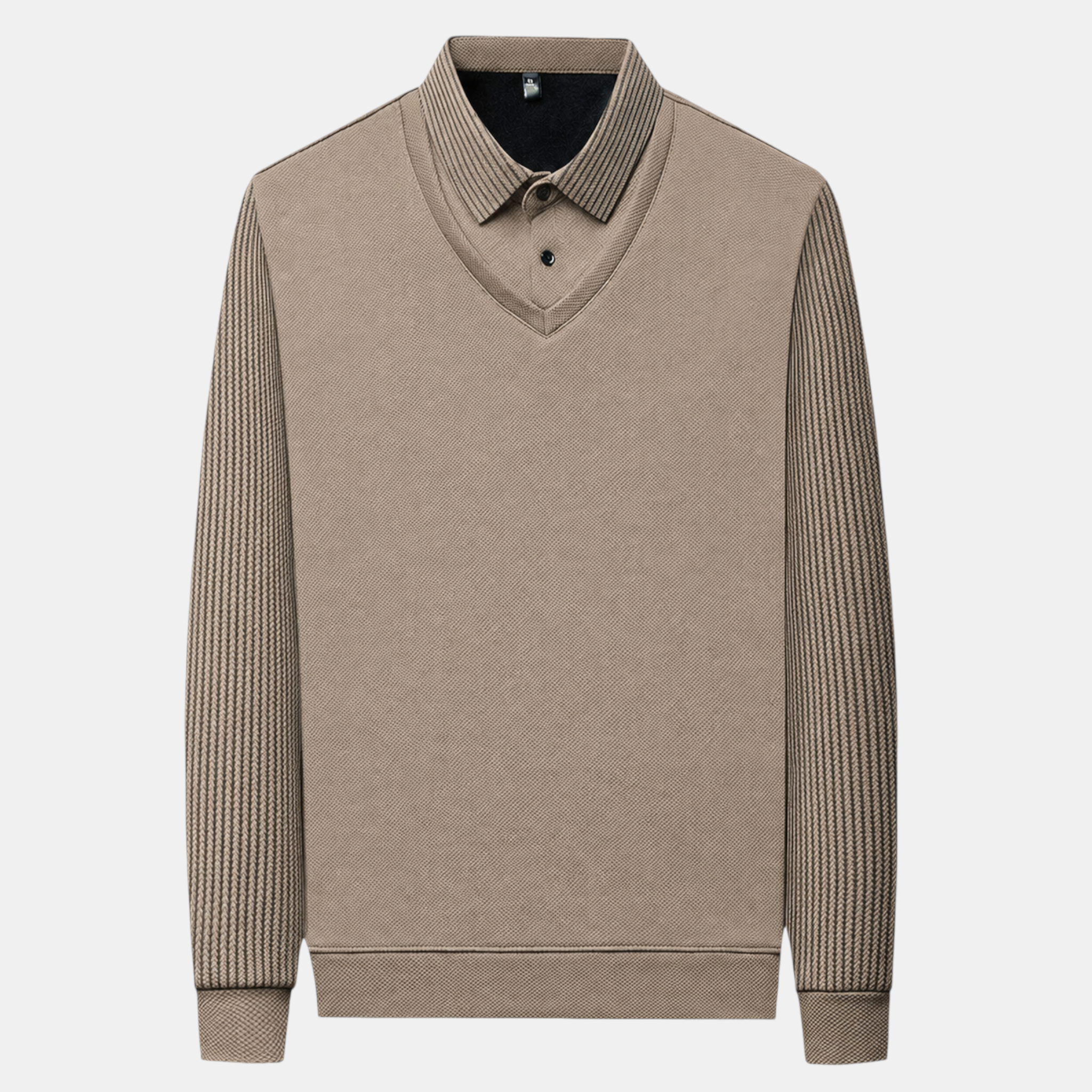 Valeniri | Men's Long Sleeve Polo Sweater Classic Knit Smart Casual