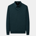 Valeniri | Men's Long Sleeve Polo Sweater Classic Knit Smart Casual